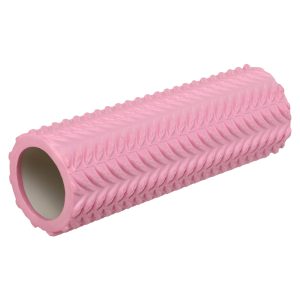 Rouleau de massage musculaire à surface gaufrée, rose