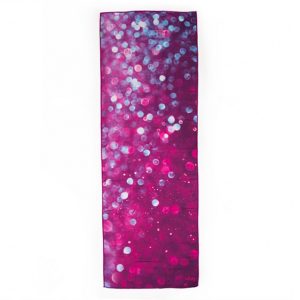 Serviette de yoga à motif abstrait « Bokeh », rose-violet
