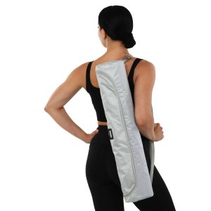Sac pour tapis de yoga avec bandoulière réglable, gris clair
